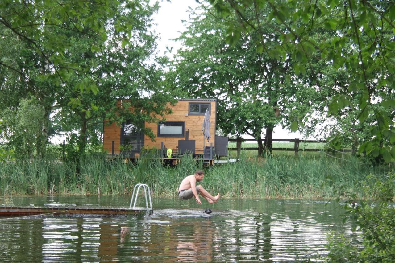 Tinyhousebeidresden 1 - Direkt Am Naturteich - Naehe Saechsische Schweiz, Dresden Grossharthau Exterior photo